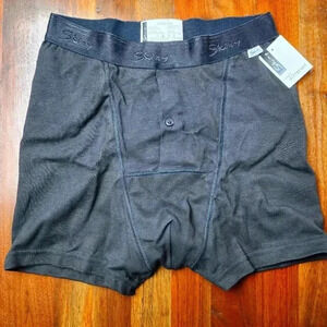 NWT Skiny boxer briefs in black vintage  button fly 100% cotton.Choose size